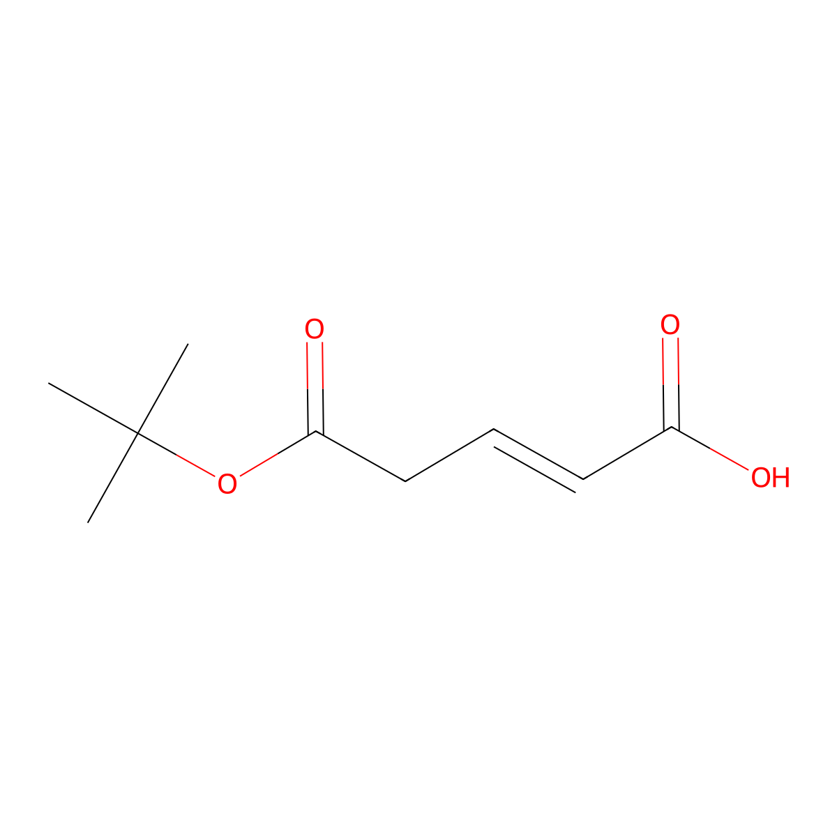 5-(1,1-Dimethylethyl) 2-pentenedioate molecular structure, CAS 2169877-22-7