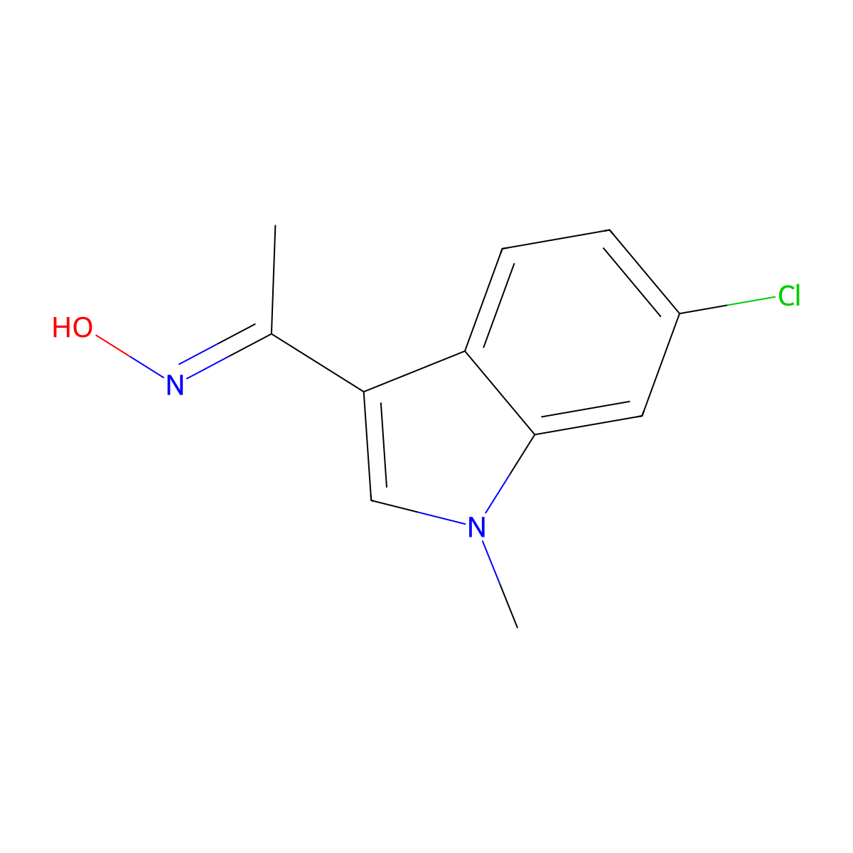 N-[1-(6-chloro-1-methyl-1h-indol-3-yl)ethylidene]hydroxylamine molecular structure, CAS 2169887-93-6