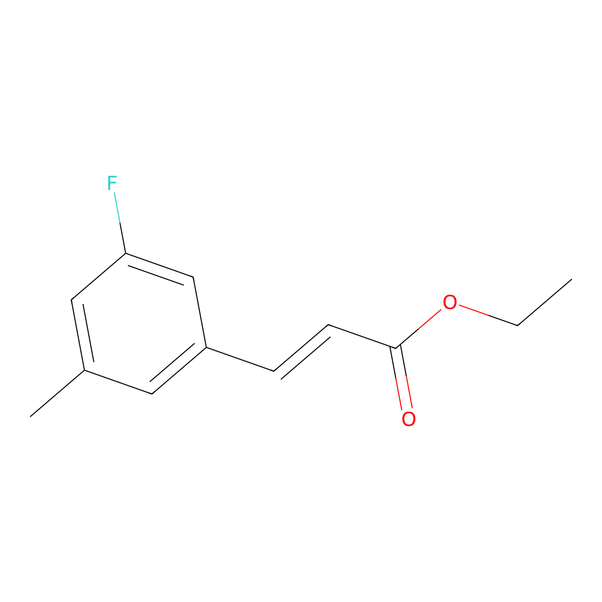 ethyl (2E)-3-(3-fluoro-5-methylphenyl)prop-2-enoate molecular structure, CAS 2169888-55-3