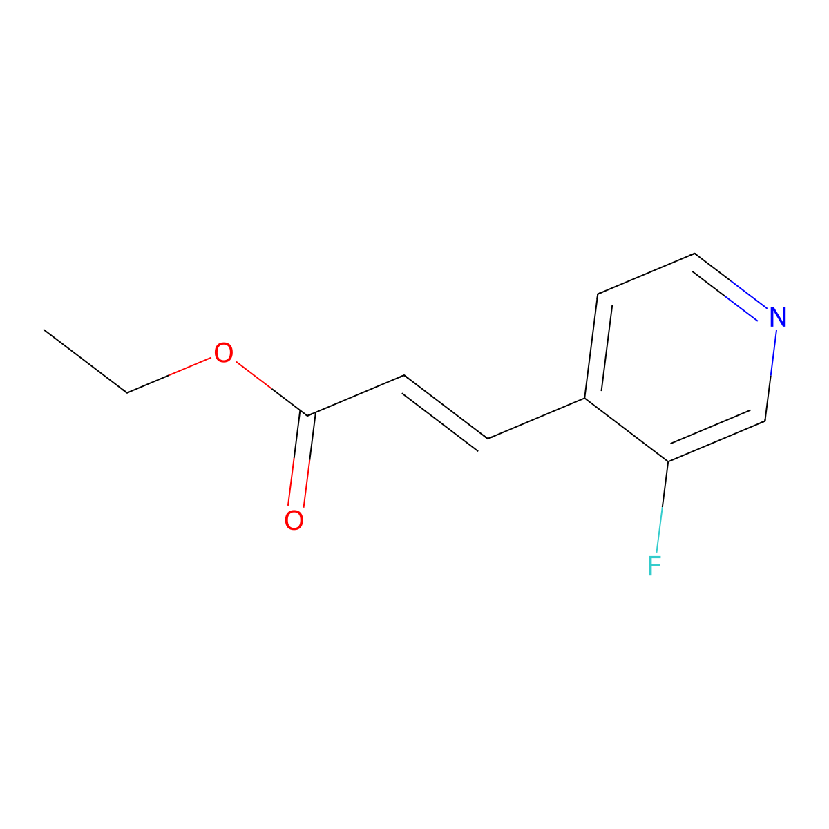Ethyl (2E)-3-(3-fluoropyridin-4-yl)prop-2-enoate molecular structure, CAS 2169895-11-6