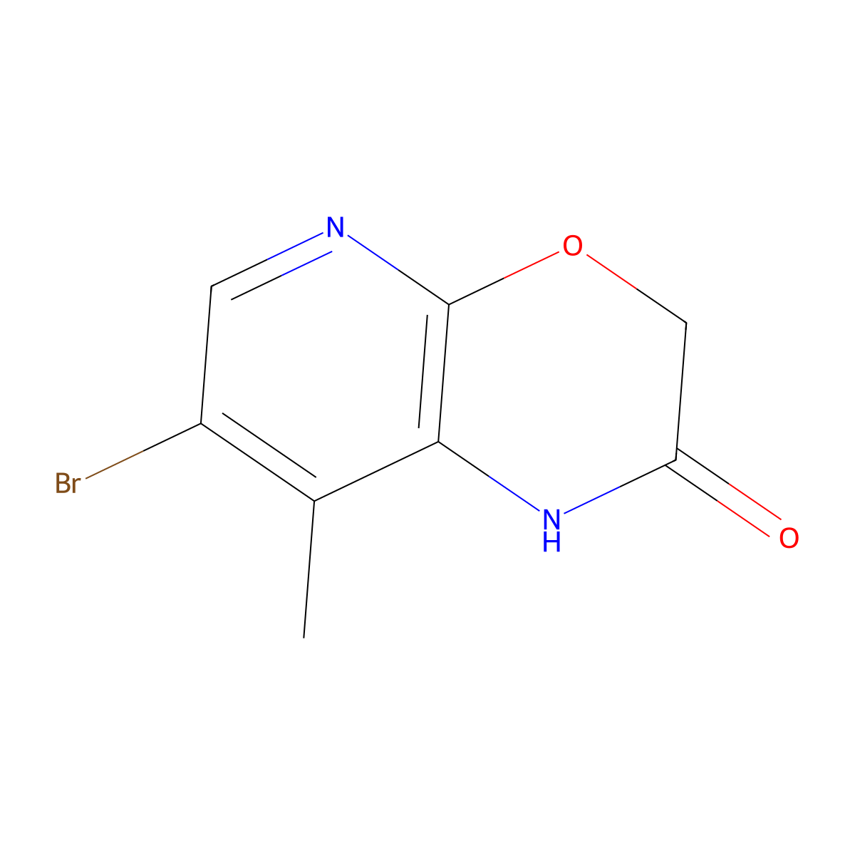 7-bromo-8-methyl-1H-pyrido[2,3-b][1,4]oxazin-2(3H)-one molecular structure, CAS 2169906-54-9