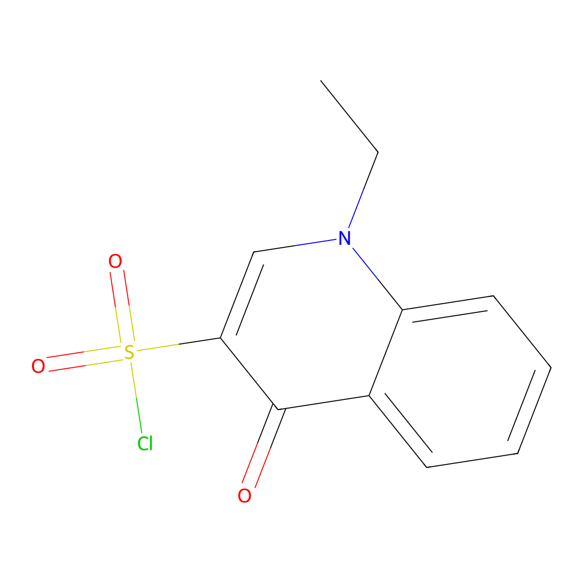 1-Ethyl-4-oxo-quinoline-3-sulfonyl chloride molecular structure, CAS 2169907-32-6