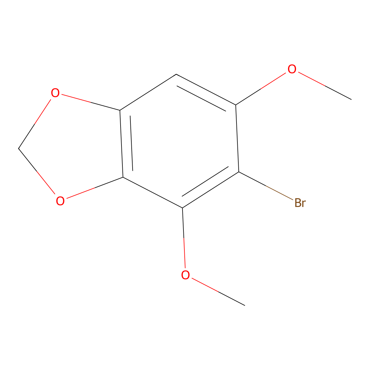 5-Bromo-4,6-dimethoxybenzo[d][1,3]dioxole molecular structure, CAS 2169908-22-7
