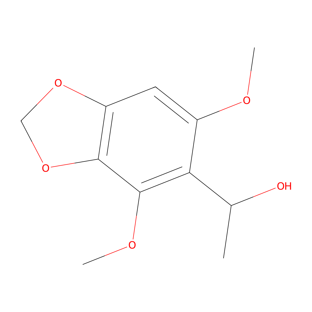 1-(4,6-Dimethoxybenzo[d][1,3]dioxol-5-yl)ethanol molecular structure, CAS 2169908-23-8