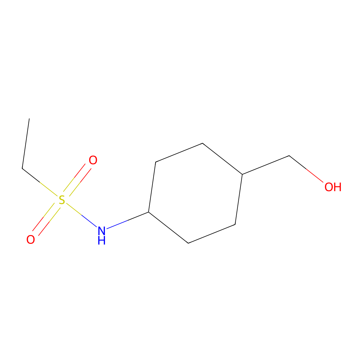 N-[4-(hydroxymethyl)cyclohexyl]ethanesulfonamide molecular structure, CAS 2169920-32-3