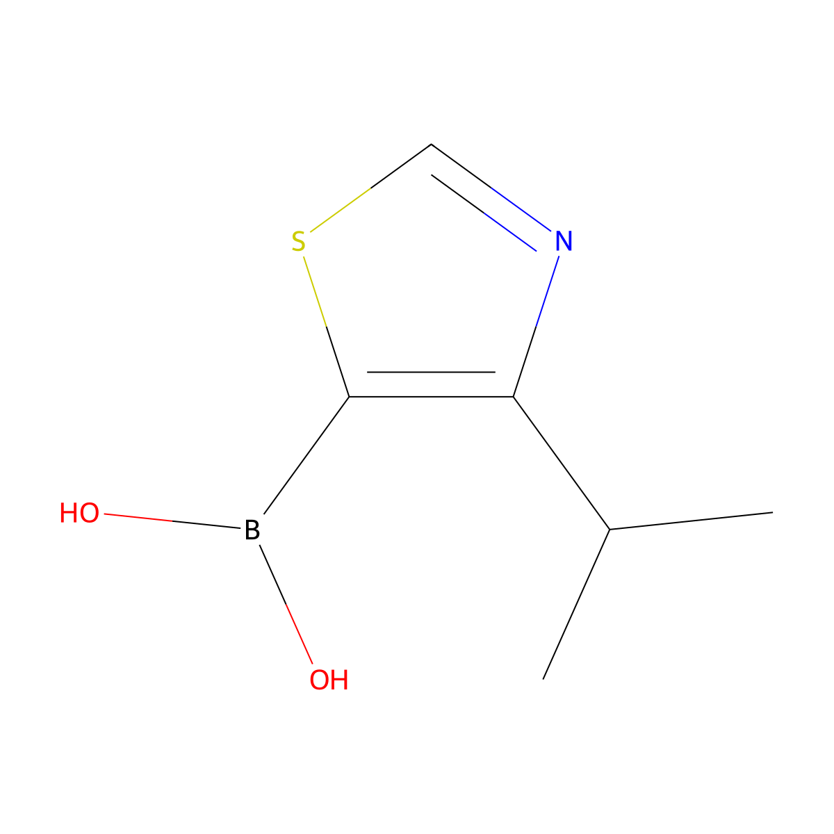 4-Isopropyl-5-thiazoleboronic acid molecular structure, CAS 2169923-26-4