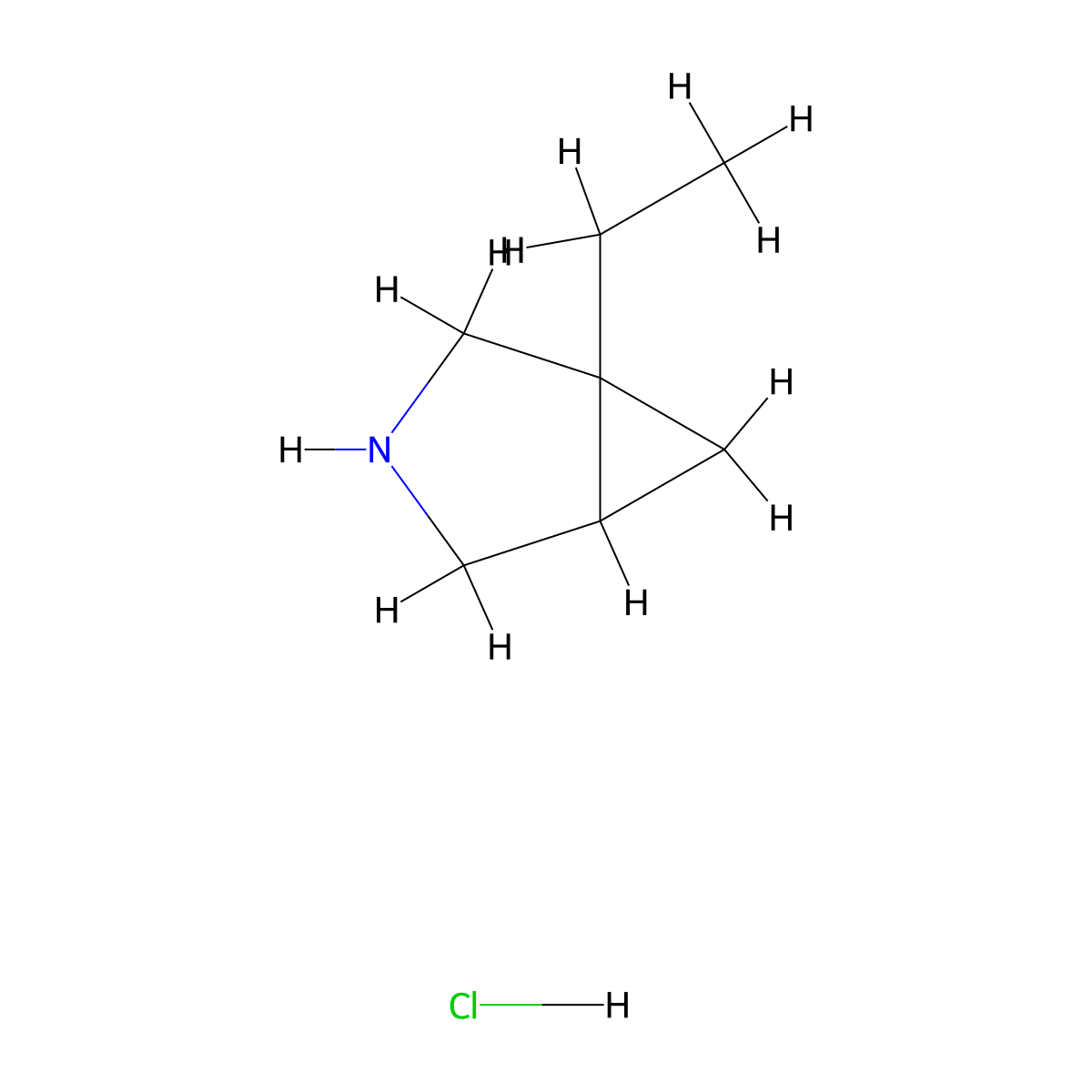1-Ethyl-3-azabicyclo[3.1.0]hexane hydrochloride molecular structure, CAS 2169997-50-4