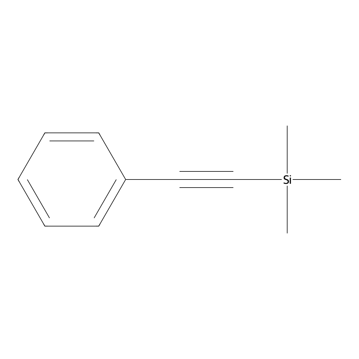 1-Phenyl-2-(trimethylsilyl)acetylene molecular structure, CAS 2170-06-1