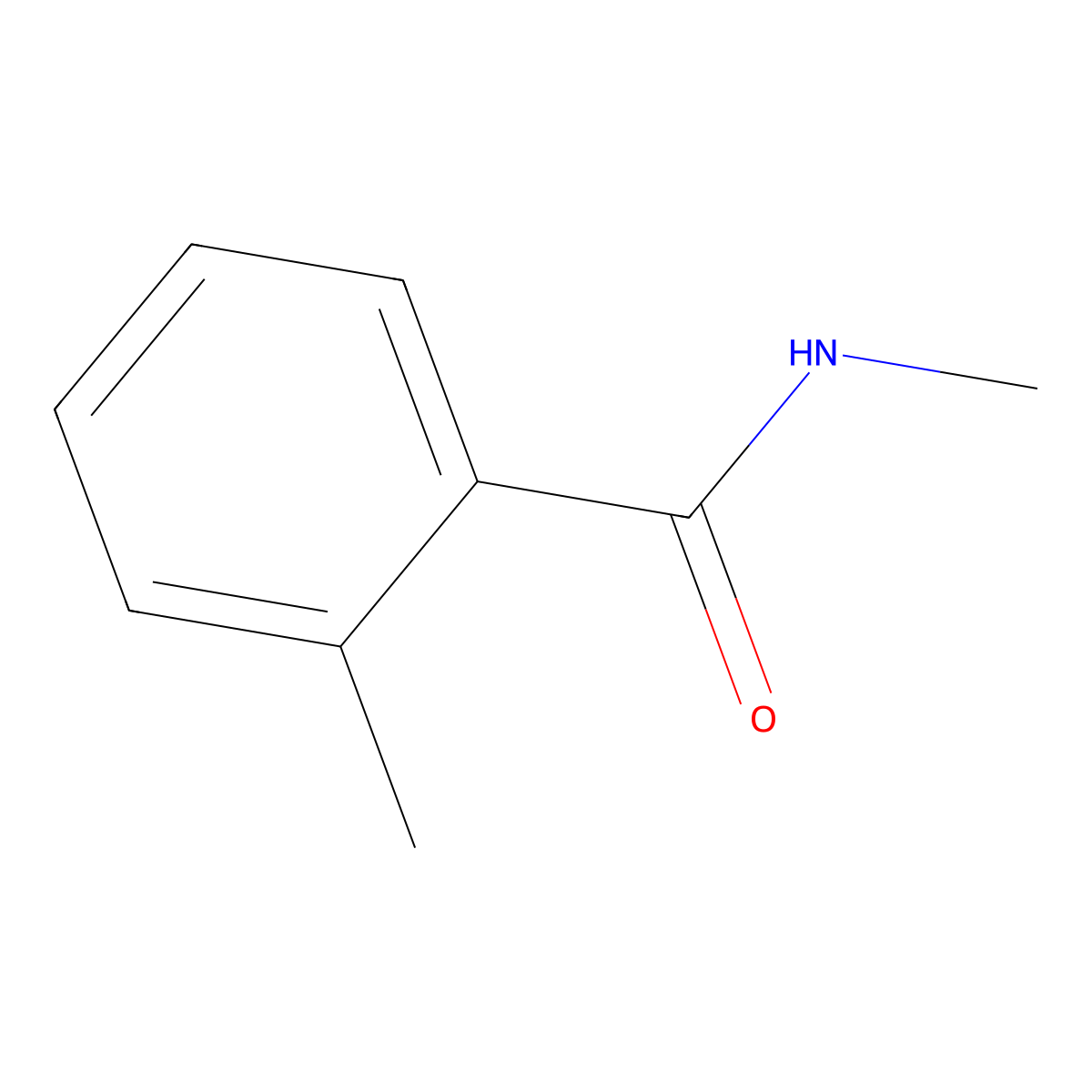 N-methyl-2-toluamide molecular structure, CAS 2170-09-4