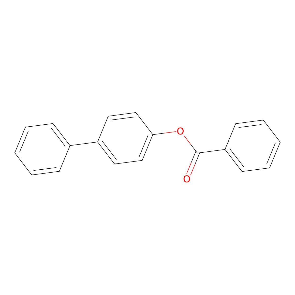 Benzoic acid biphenyl-4-yl ester molecular structure, CAS 2170-13-0