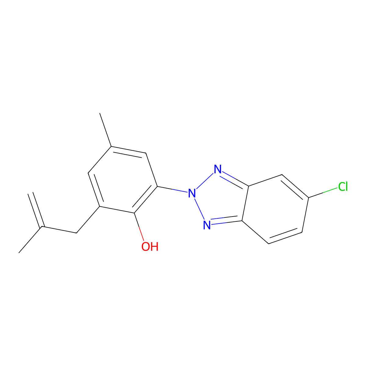 2-(5-Chloro-benzotriazol-2-YL)-4-methyl-6-(2-methyl-allyl)-phenol molecular structure, CAS 2170-38-9