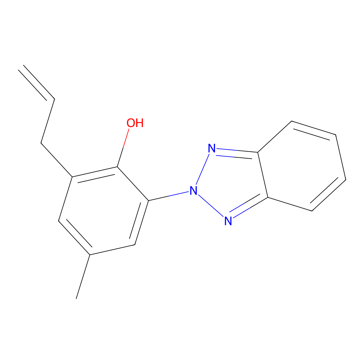 2-(2H-Benzotriazol-2-yl)-4-methyl-6-(2-propenyl)phenol molecular structure, CAS 2170-39-0