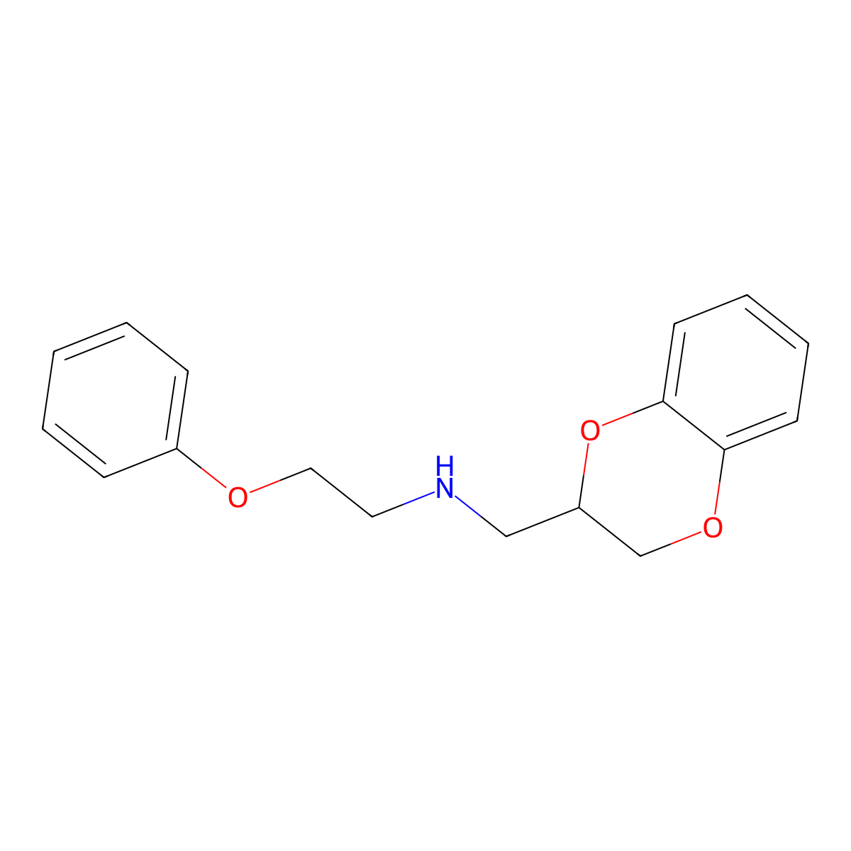 2,3-Dihydro-N-(2-phenoxyethyl)-1,4-benzodioxin-2-methanamine molecular structure, CAS 2170-41-4