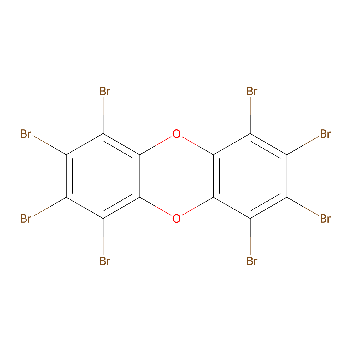 Octabromodibenzo-P-dioxin molecular structure, CAS 2170-45-8