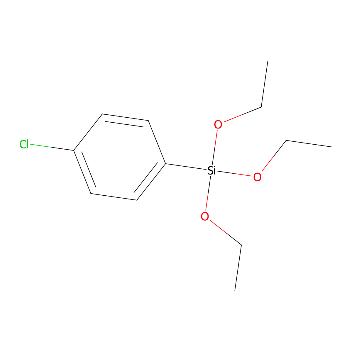 (4-Chlorophenyl)triethoxysilane molecular structure, CAS 21700-74-3