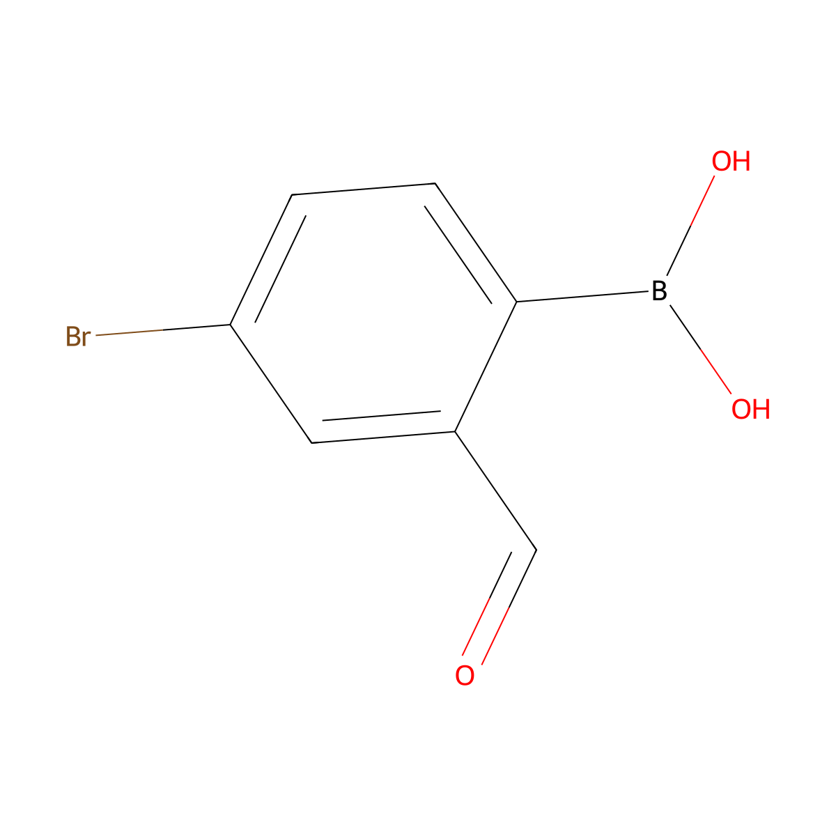 4-Bromo-2-formylphenylboronic acid molecular structure, CAS 2170041-79-7
