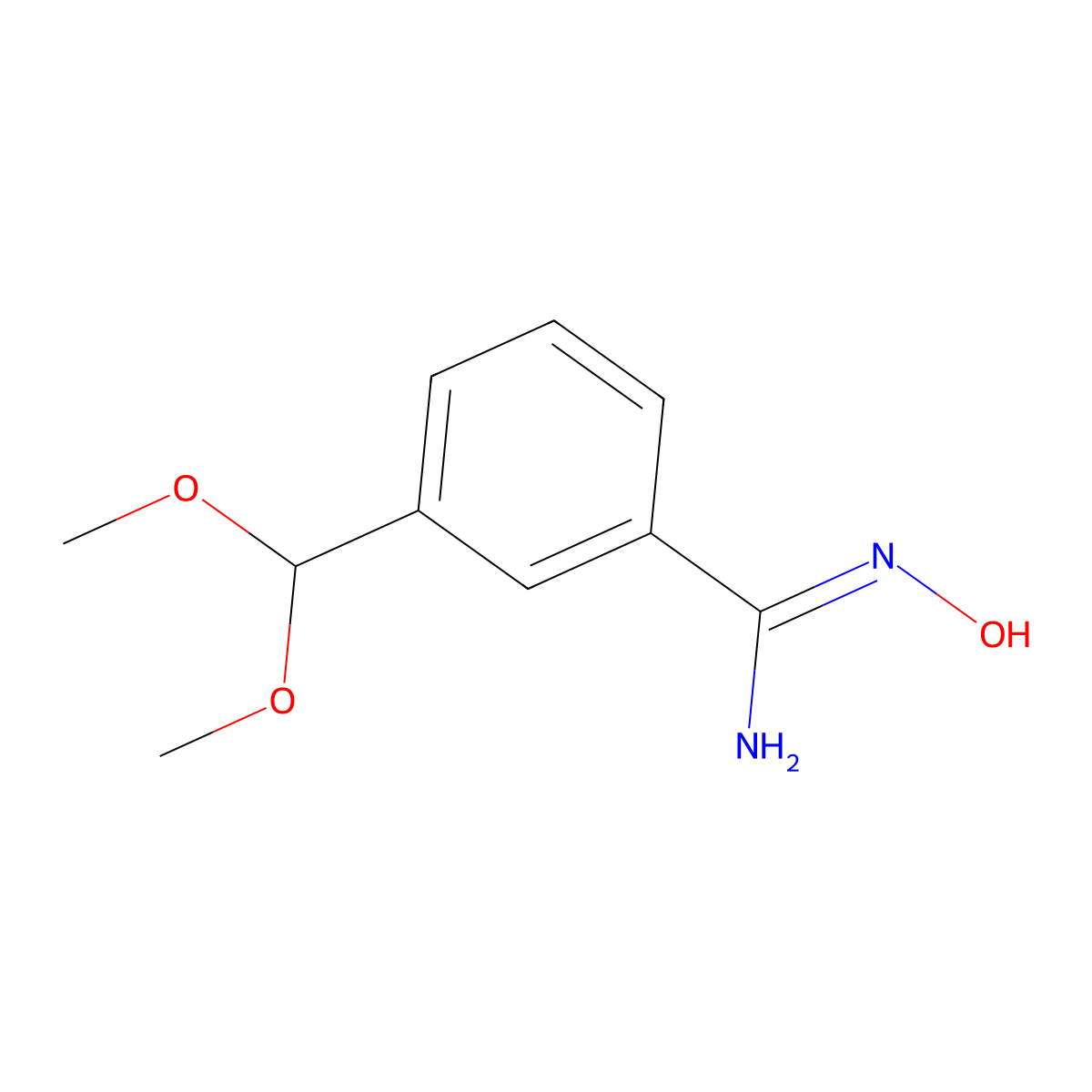 3-(Dimethoxymethyl)-N'-hydroxybenzenecarboximidamide molecular structure, CAS 2170041-80-0
