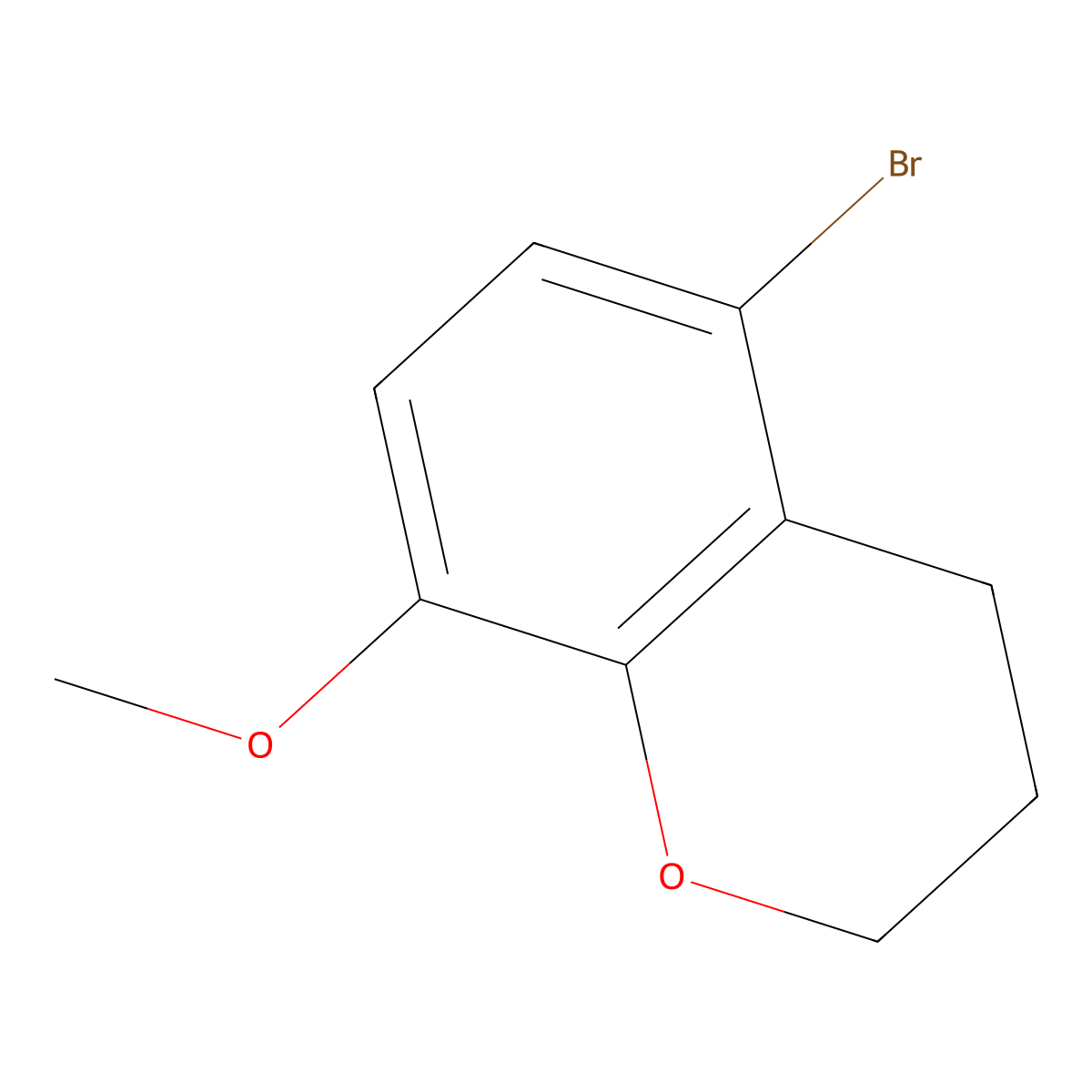 5-bromo-8-methoxy-3,4-dihydro-2H-1-benzopyran molecular structure, CAS 2170096-72-5