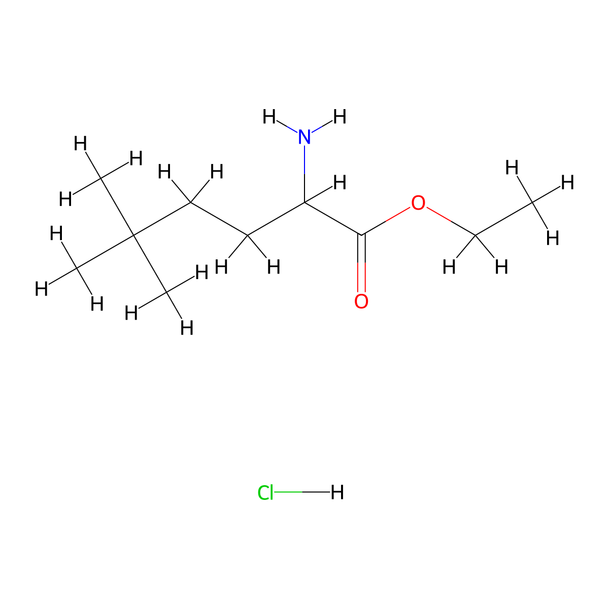 Ethyl 2-amino-5,5-dimethylhexanoate hydrochloride molecular structure, CAS 2170123-24-5