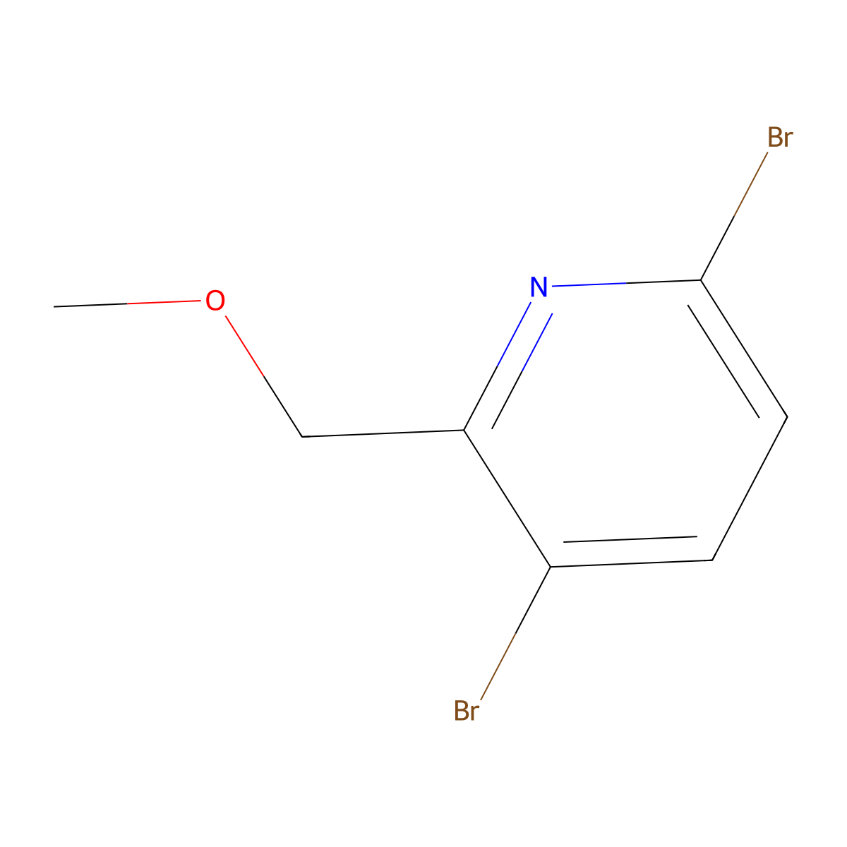 3,6-Dibromo-2-(methoxymethyl)pyridine molecular structure, CAS 2170130-06-8