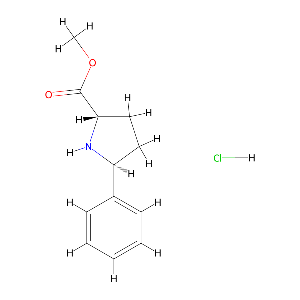 (2S,5S)-Methyl 5-phenylpyrrolidine-2-carboxylate hydrochloride molecular structure, CAS 2170170-16-6