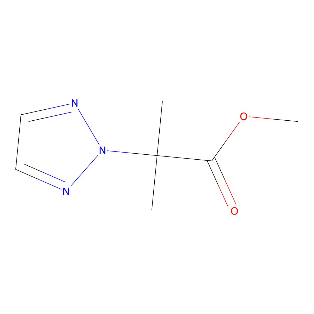 methyl 2-methyl-2-(2H-1,2,3-triazol-2-yl)propanoate molecular structure, CAS 2170180-20-6