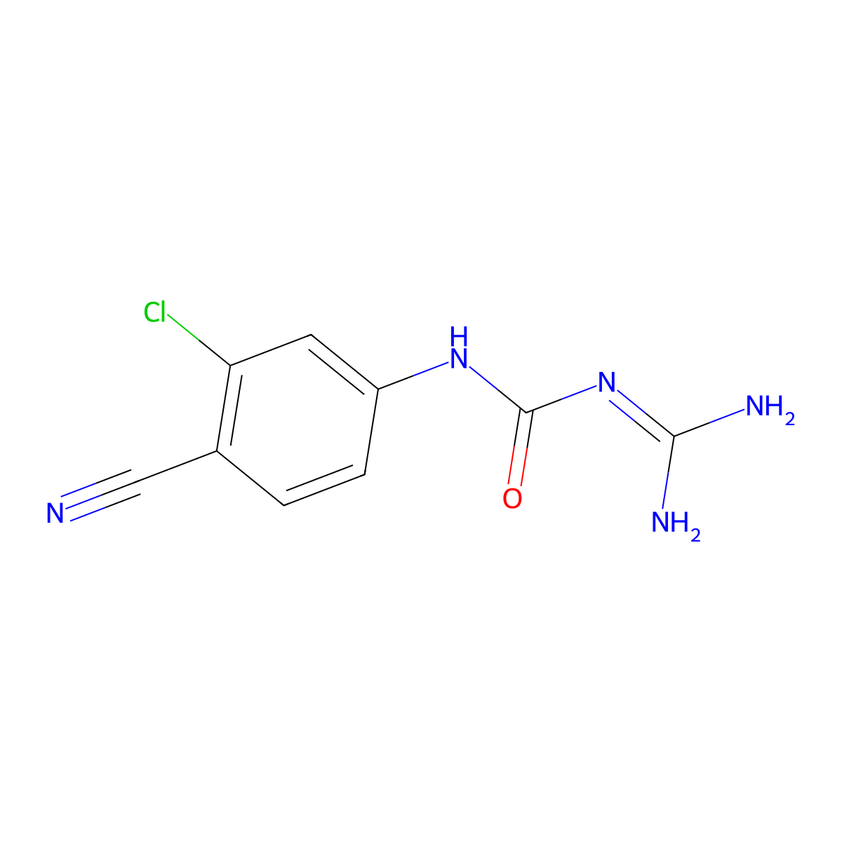 Cloguanamil molecular structure, CAS 21702-93-2