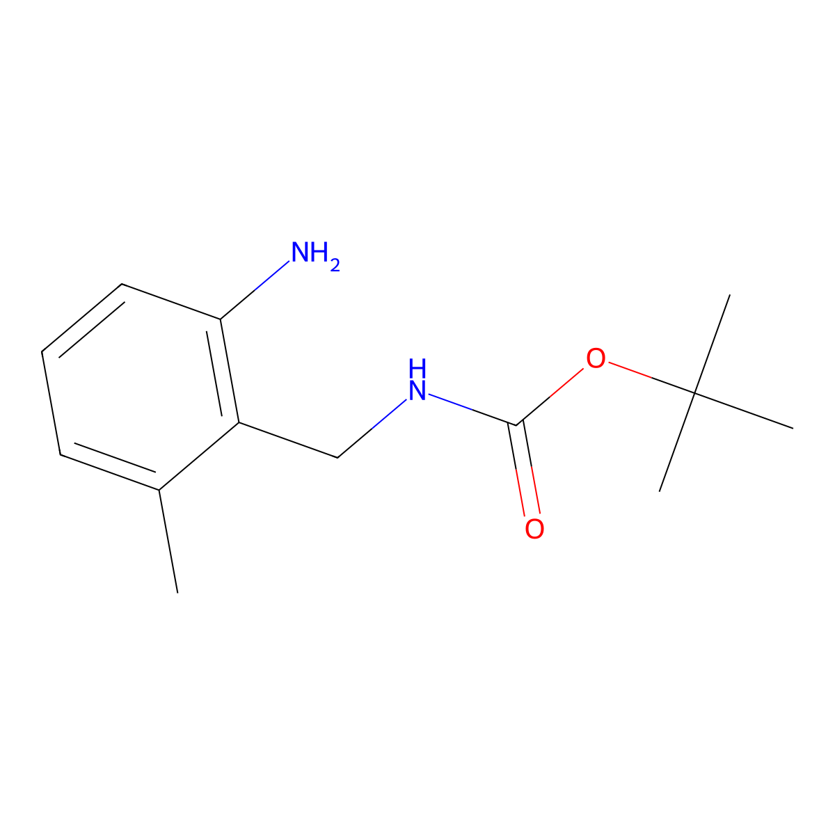 tert-butylN-[(2-amino-6-methylphenyl)methyl]carbamate molecular structure, CAS 2170207-52-8