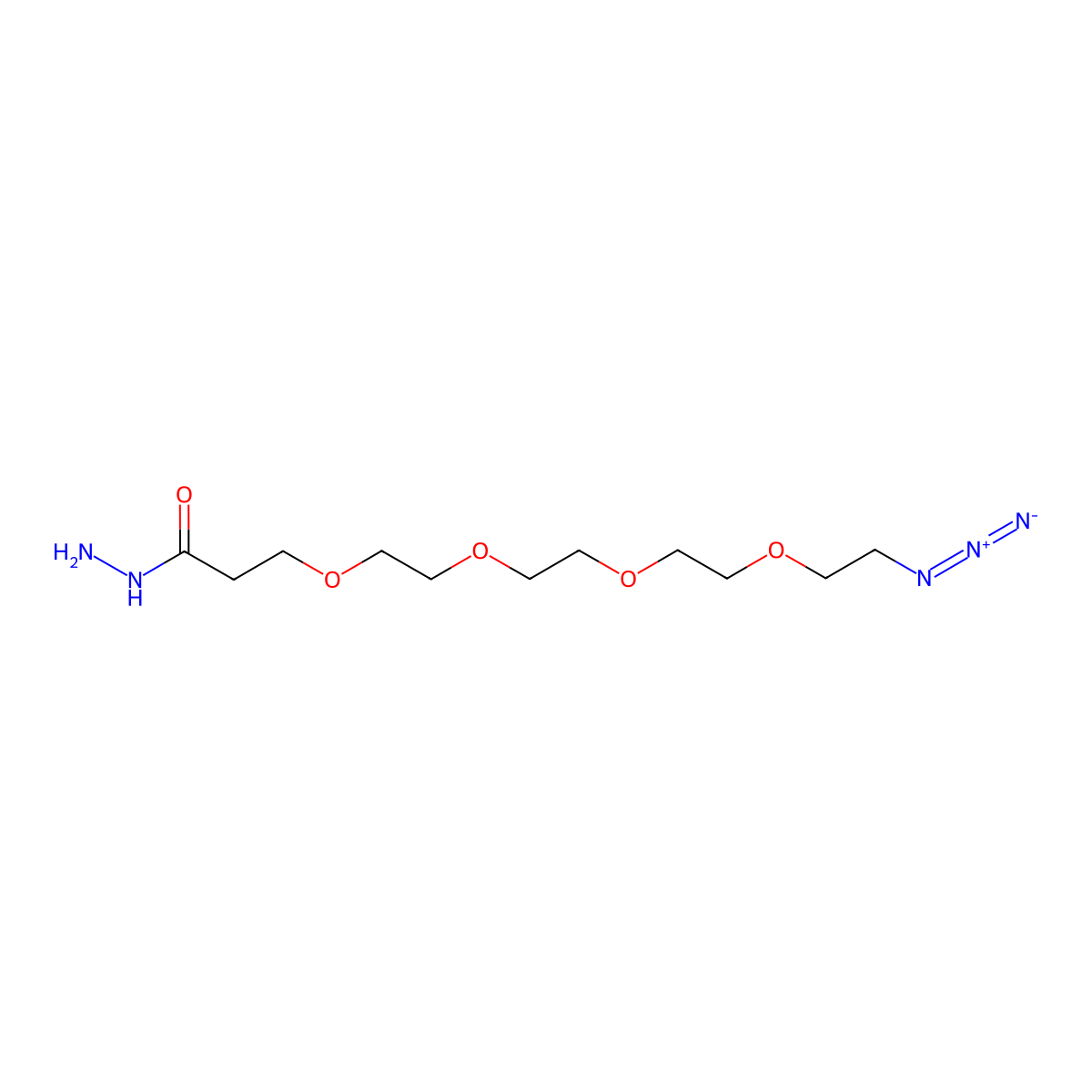 Azido-PEG4-hydrazide molecular structure, CAS 2170240-96-5