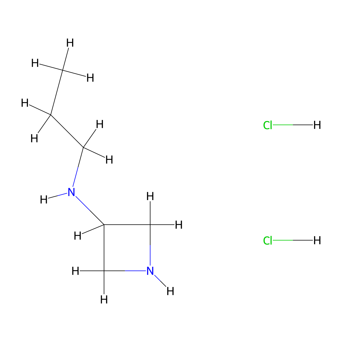 N-propylazetidin-3-amine;dihydrochloride molecular structure, CAS 2170250-25-4