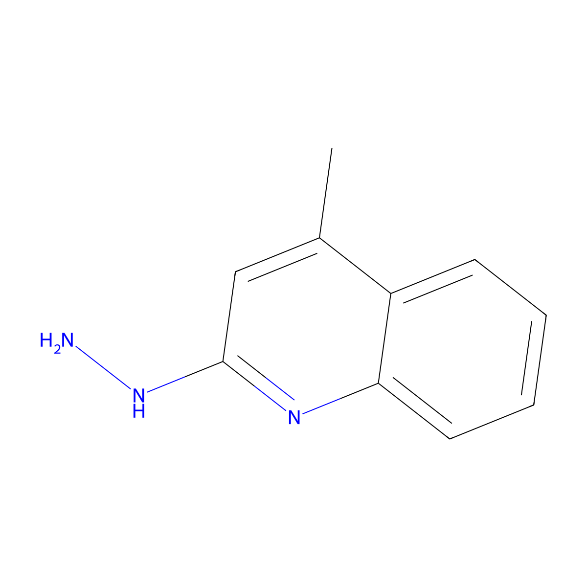 2-Hydrazinyl-4-methylquinoline molecular structure, CAS 21703-52-6