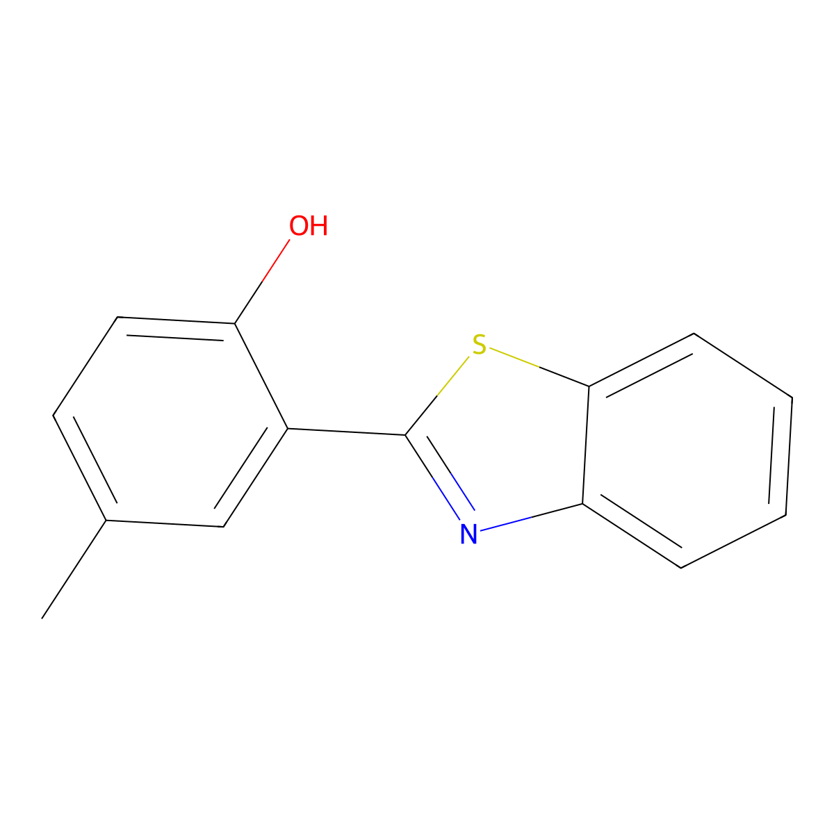 2-(2-Hydroxy-5-methylphenyl)benzothiazole molecular structure, CAS 21703-55-9