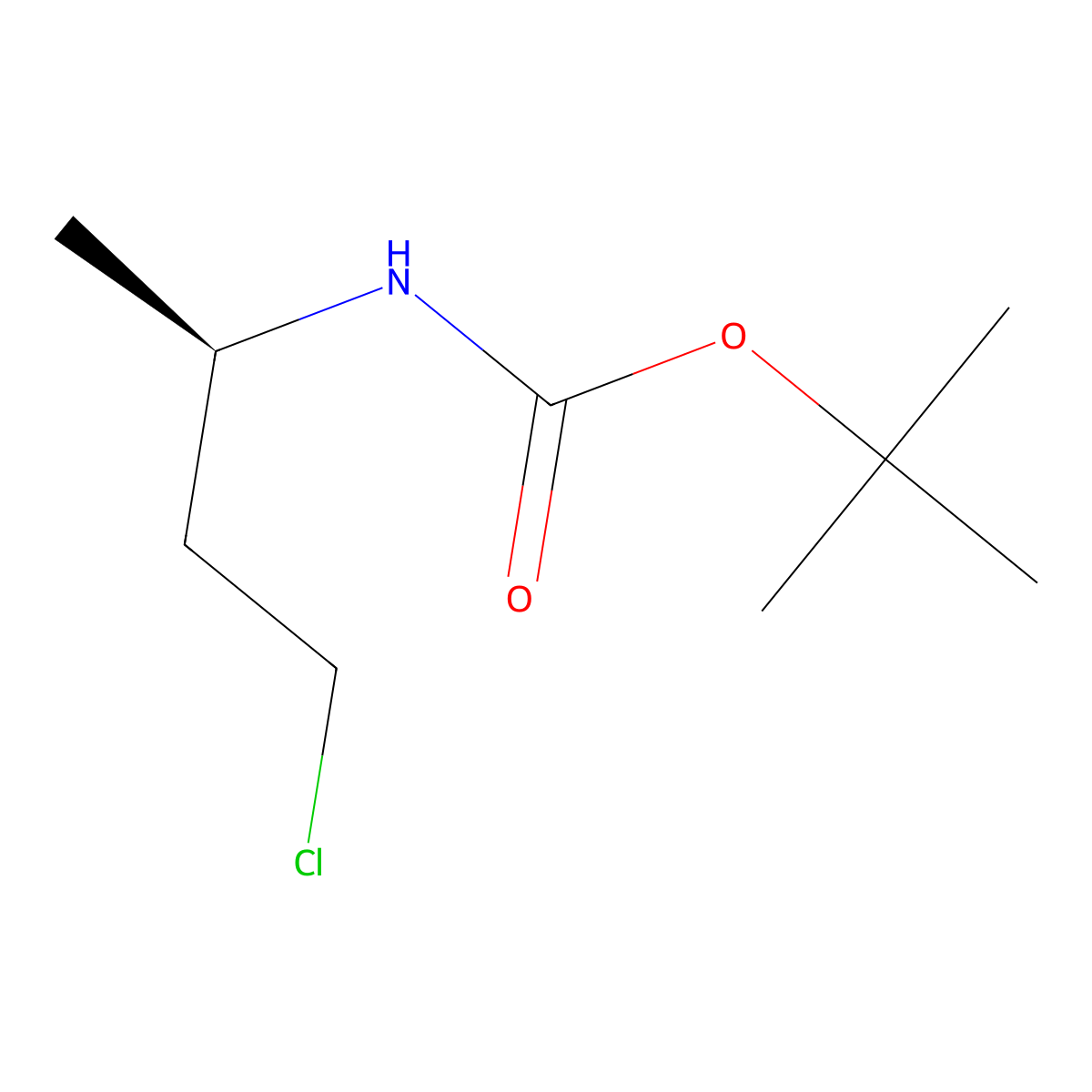 Tert-butyl (R)-(4-chlorobutan-2-YL)carbamate molecular structure, CAS 2170323-80-3