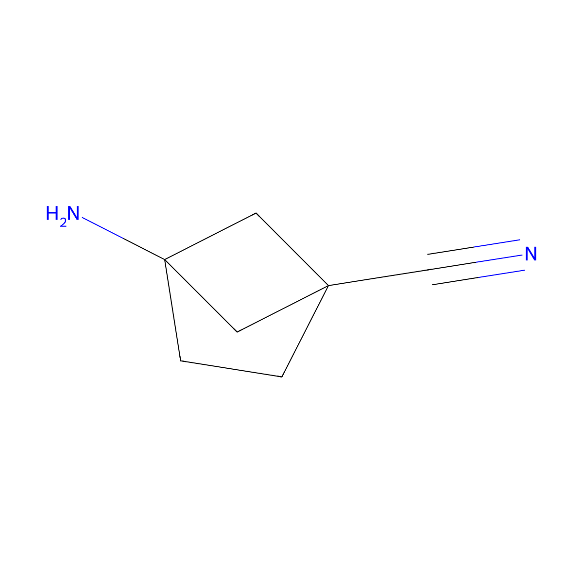4-Aminobicyclo[2.1.1]hexane-1-carbonitrile molecular structure, CAS 2170371-93-2