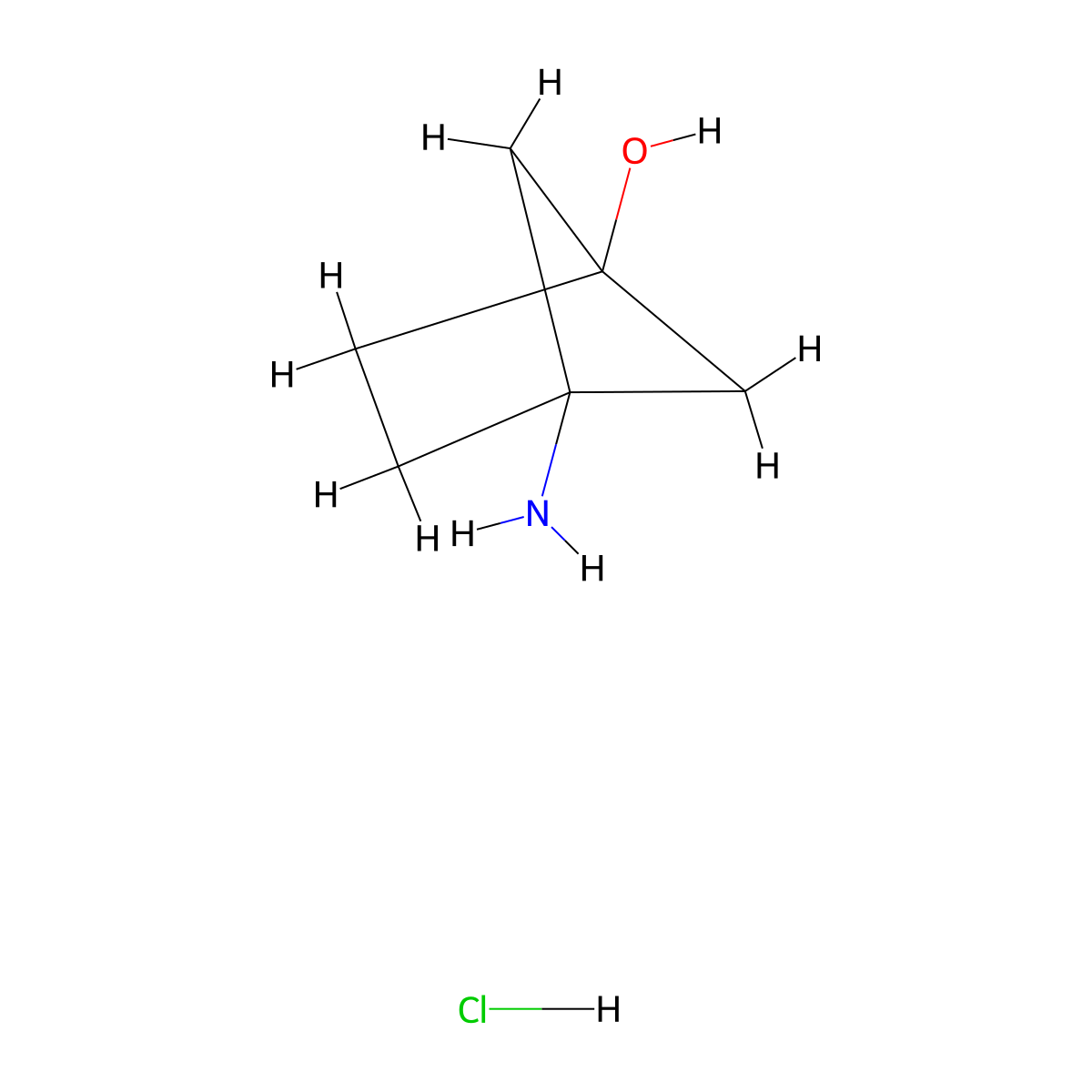 4-Aminobicyclo[2.1.1]hexan-1-ol;hydrochloride molecular structure, CAS 2170371-98-7