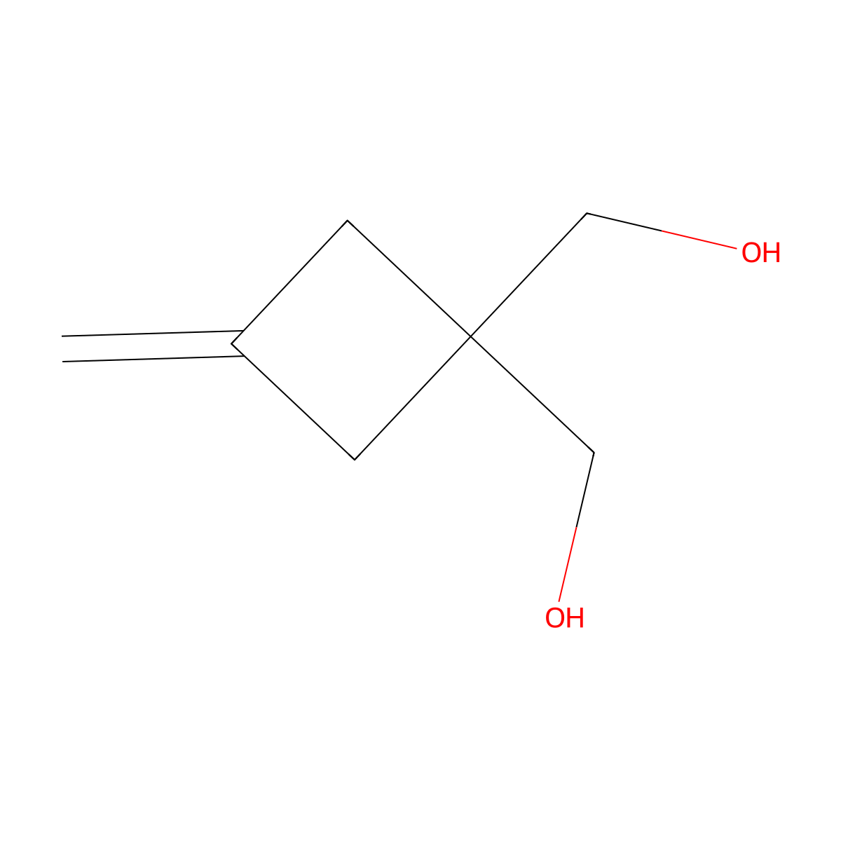 [1-(Hydroxymethyl)-3-methylidenecyclobutyl]methanol molecular structure, CAS 2170372-19-5
