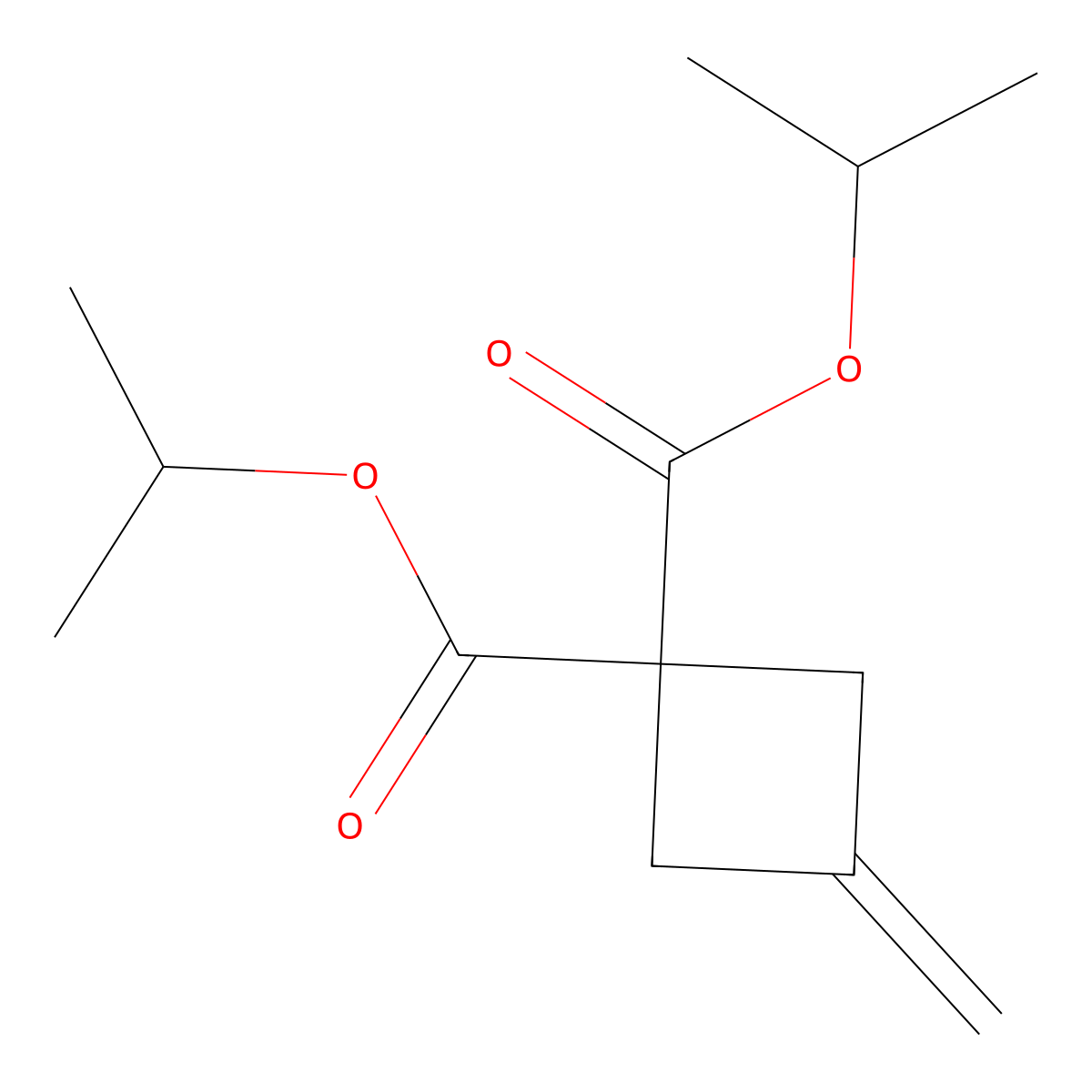 Diisopropyl 3-methylenecyclobutane-1,1-dicarboxylate molecular structure, CAS 2170372-20-8