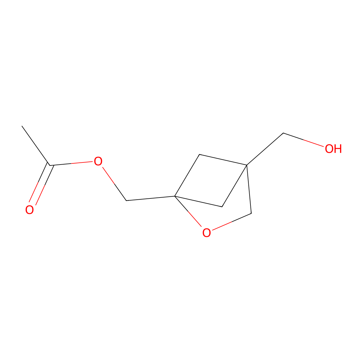 [4-(Hydroxymethyl)-2-oxabicyclo[2.1.1]hexan-1-yl]methyl acetate molecular structure, CAS 2170372-27-5
