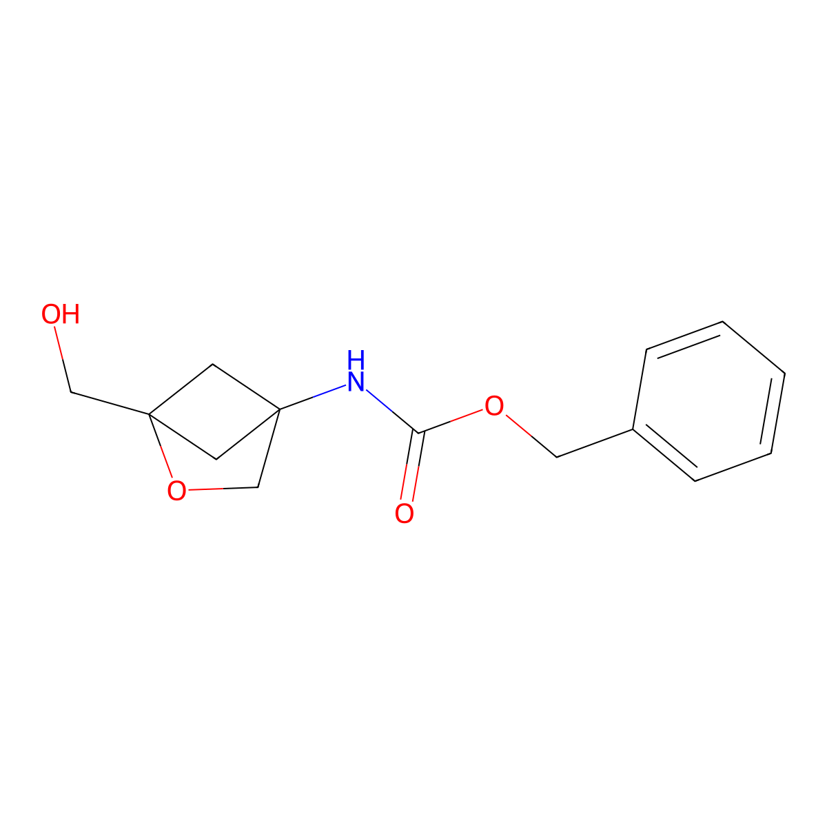 benzyl N-[1-(hydroxymethyl)-2-oxabicyclo[2.1.1]hexan-4-yl]carbamate molecular structure, CAS 2170372-30-0