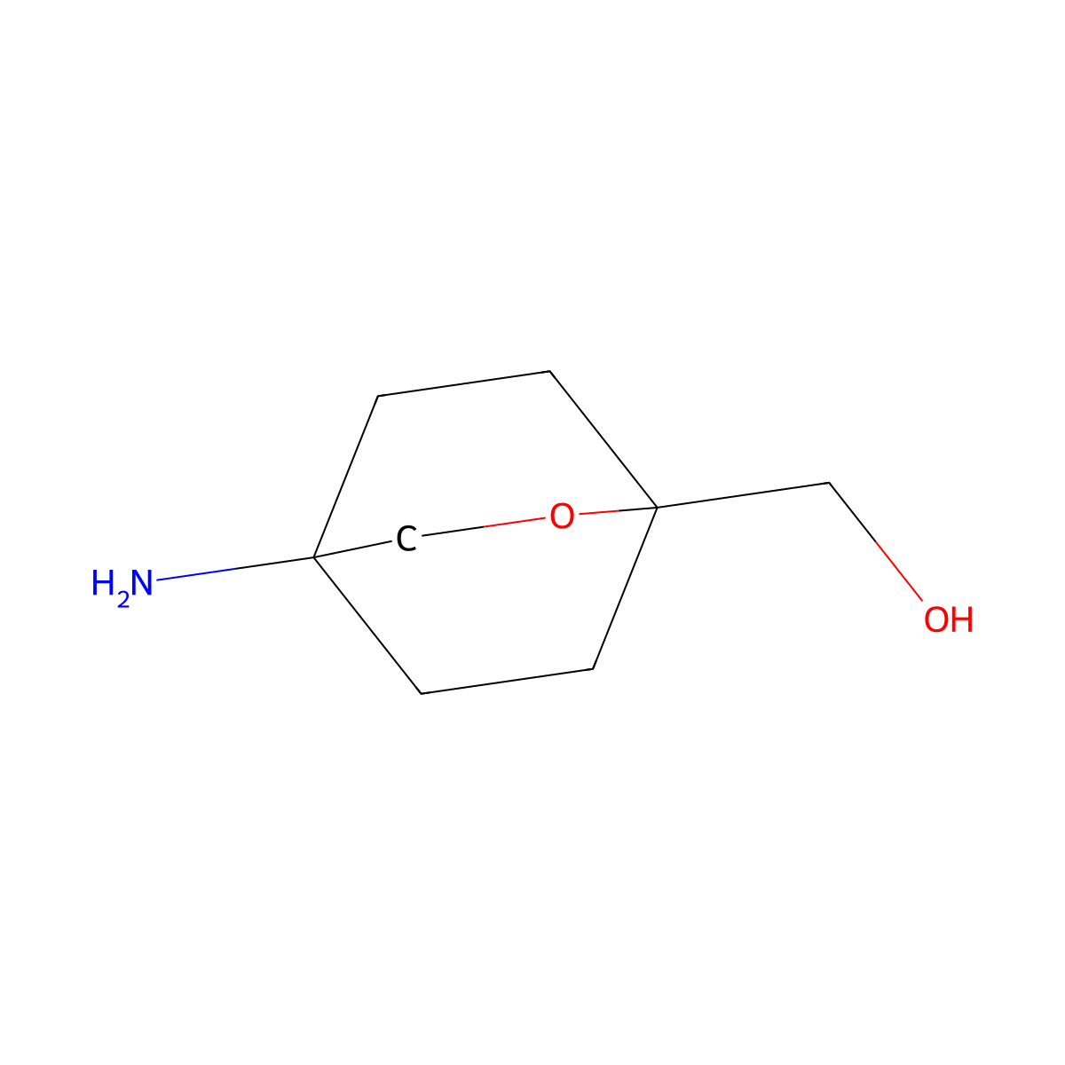 {4-Amino-2-oxabicyclo[2.2.2]octan-1-yl}methanol molecular structure, CAS 2170372-44-6