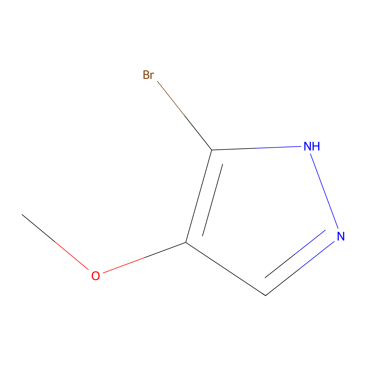 5-bromo-4-methoxy-1H-pyrazole molecular structure, CAS 2170373-08-5