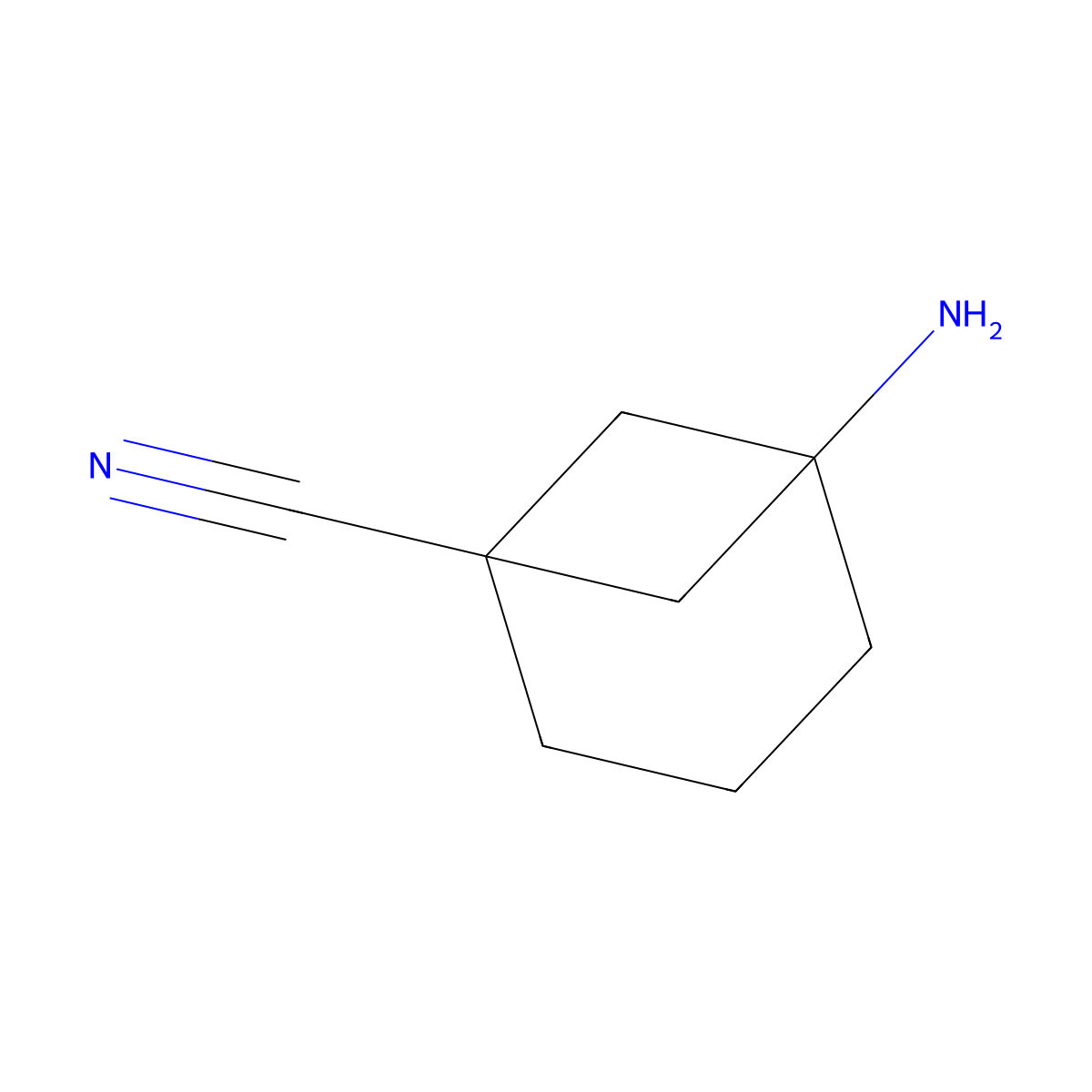 5-Aminonorpinane-1-carbonitrile molecular structure, CAS 2170373-48-3
