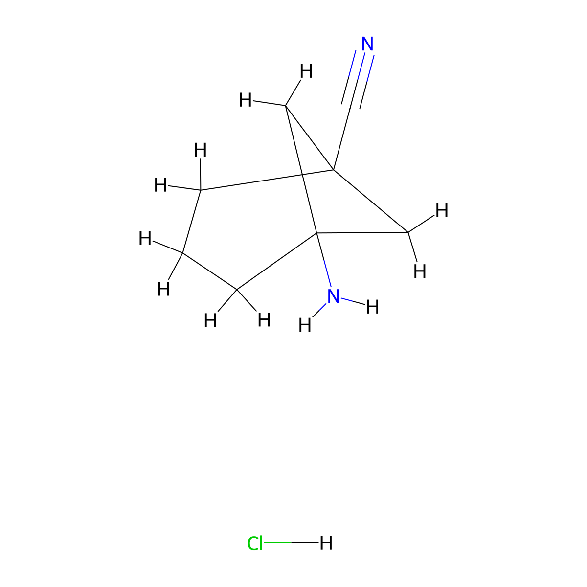 5-Aminonorpinane-1-carbonitrile;hydrochloride molecular structure, CAS 2170373-49-4
