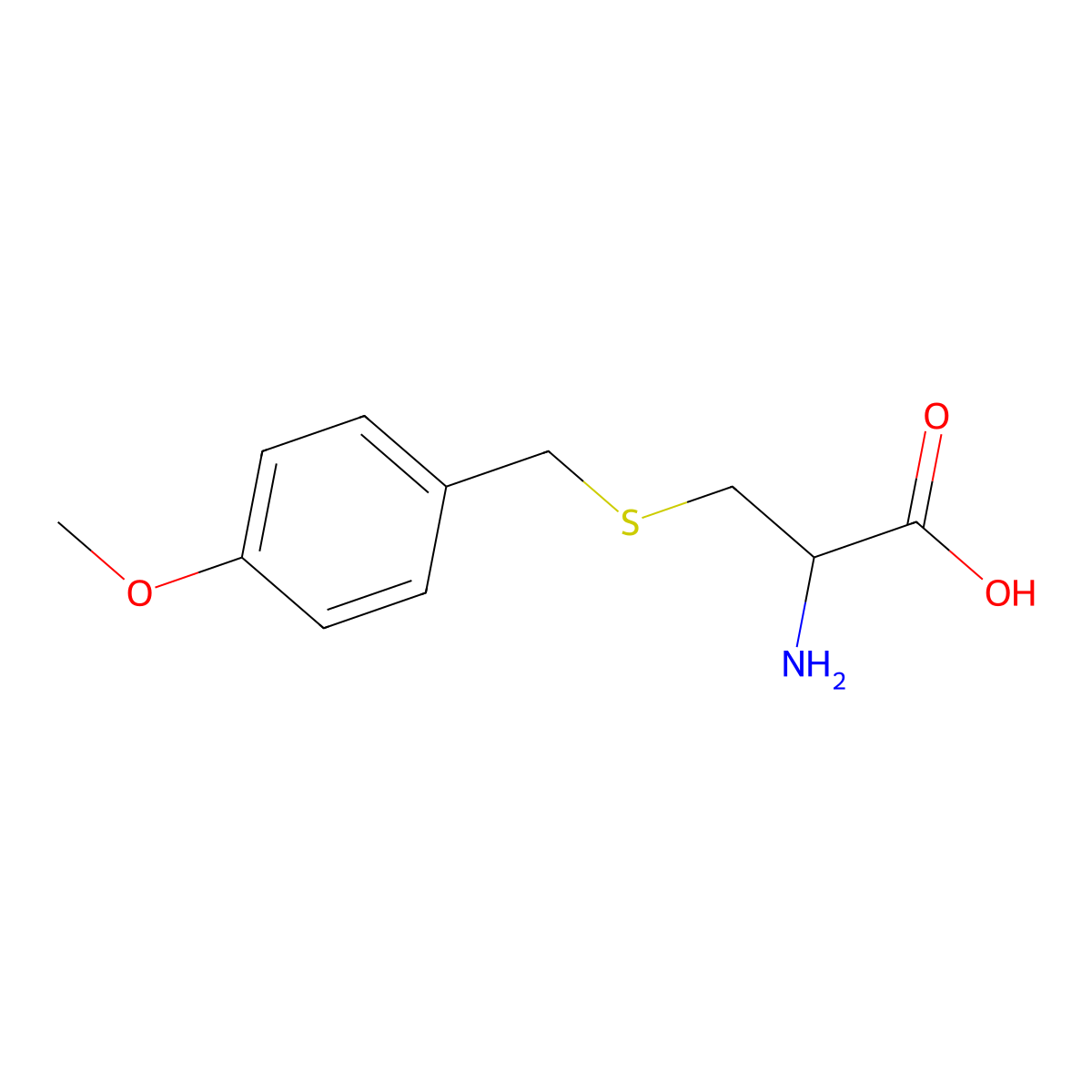 2-Amino-3-[(4-methoxybenzyl)thio]propanoic acid molecular structure, CAS 2170397-15-4