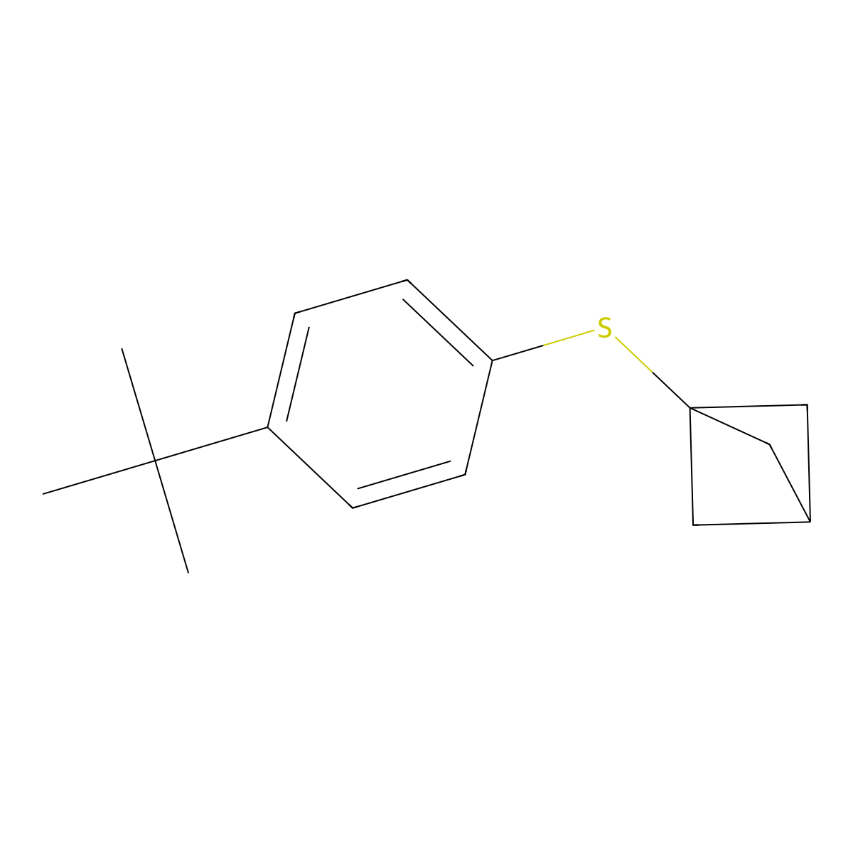 Bicyclo[1.1.1]pentan-1-yl(4-(tert-butyl)phenyl)sulfane molecular structure, CAS 2170402-31-8