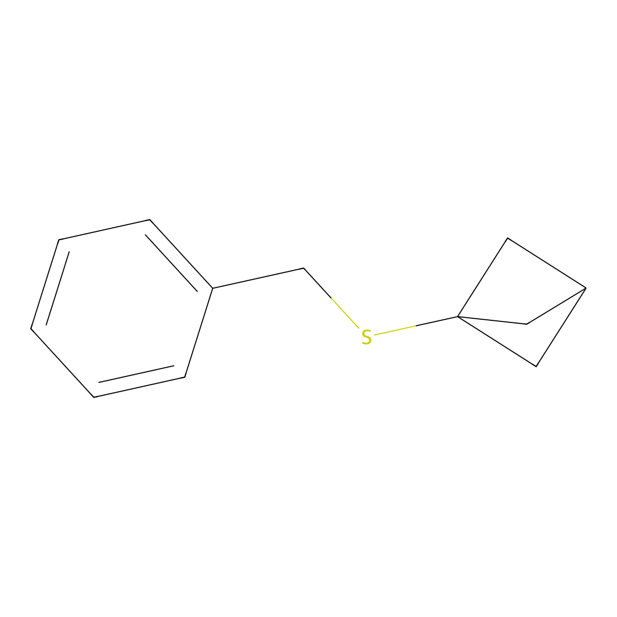 Benzyl(bicyclo[1.1.1]pentan-1-yl)sulfane molecular structure, CAS 2170402-45-4