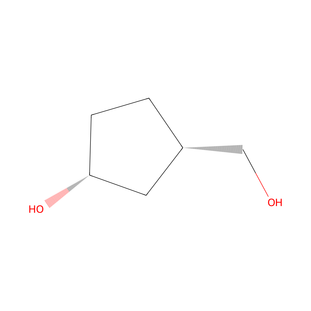 (1R,3S)-3-(Hydroxymethyl)cyclopentan-1-ol molecular structure, CAS 2170407-95-9