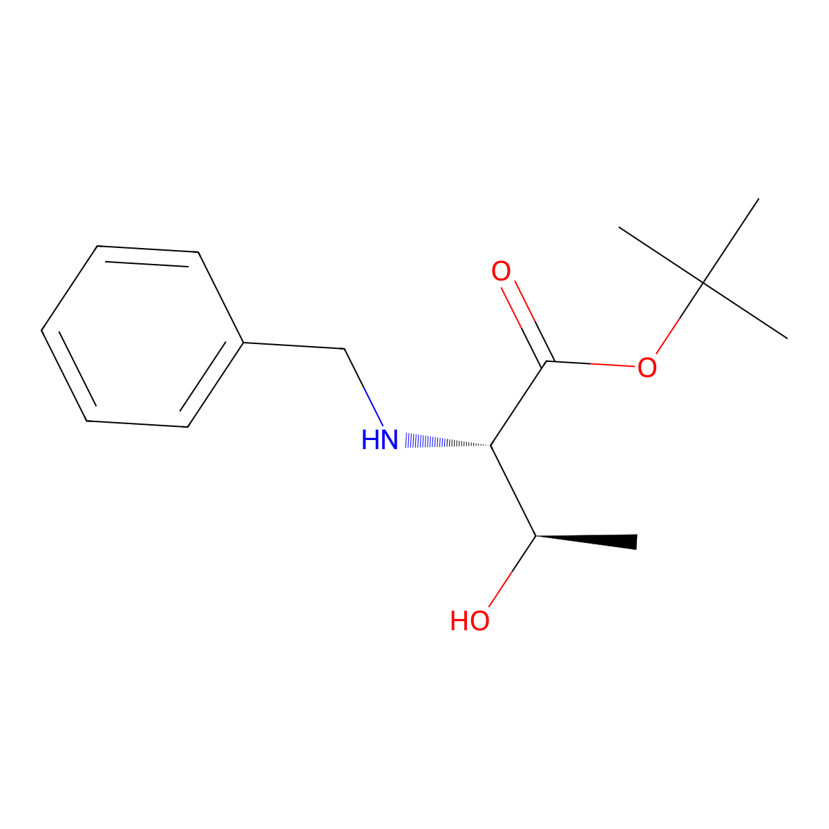 tert-butyl (2S,3R)-2-(benzylamino)-3-hydroxybutanoate molecular structure, CAS 2170437-63-3