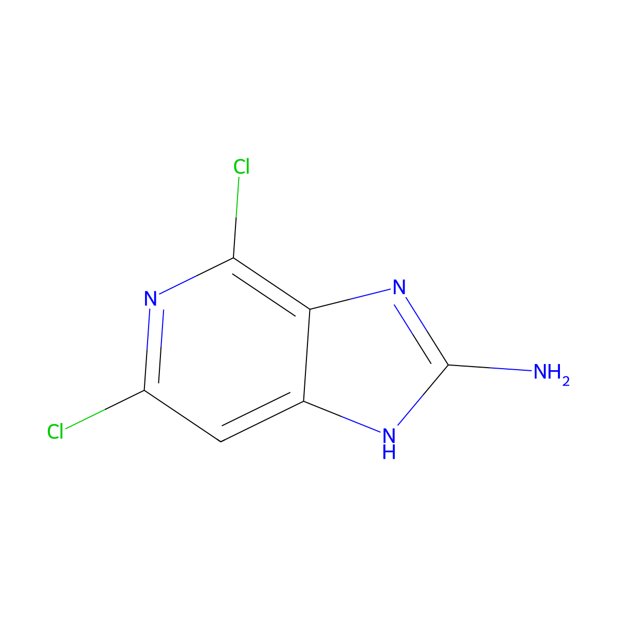 4,6-dichloro-1H-imidazo[4,5-c]pyridin-2-amine molecular structure, CAS 2170445-63-1