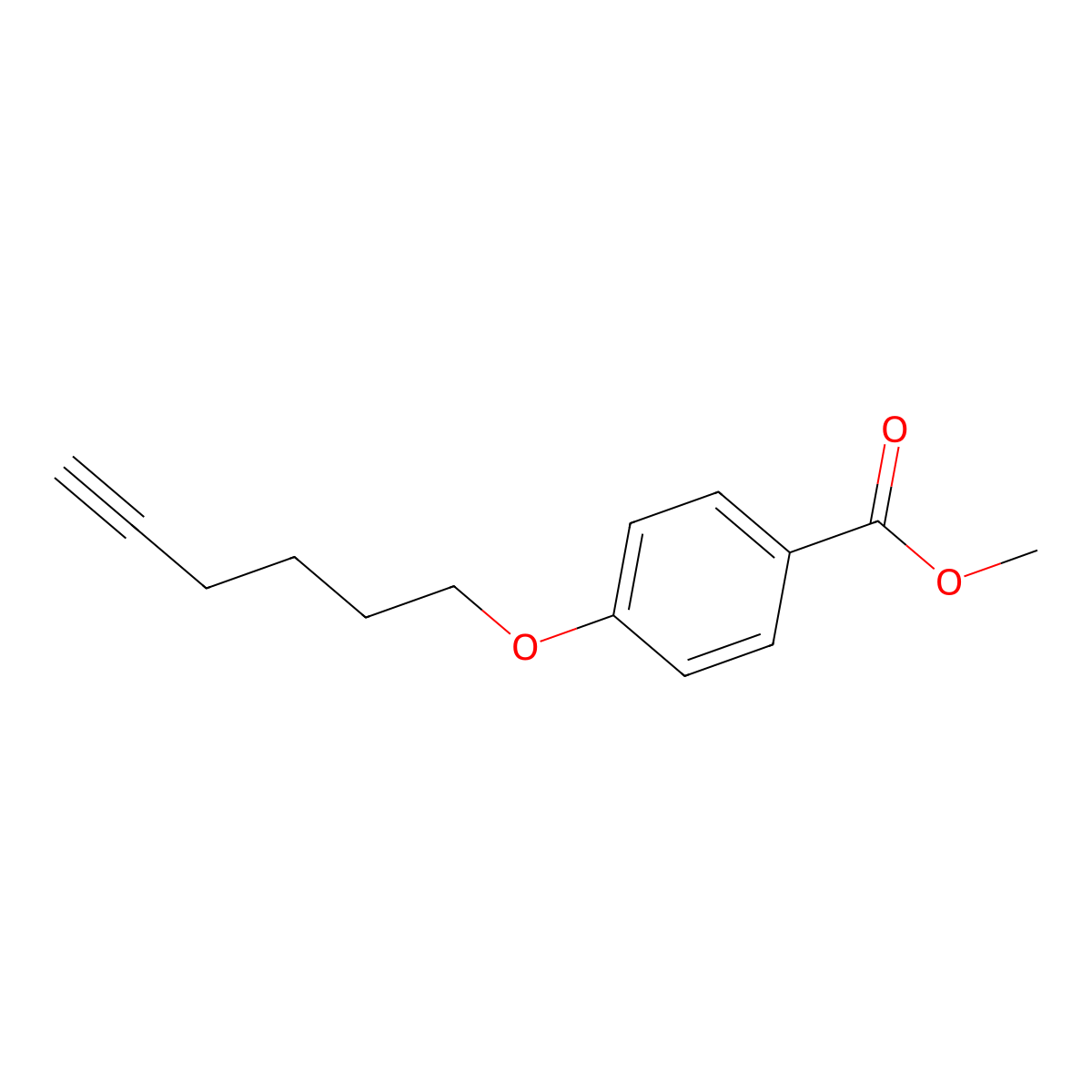 Methyl 4-(hex-5-yn-1-yloxy)benzoate molecular structure, CAS 2170482-60-5